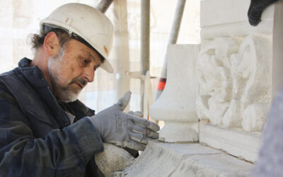 Laying of the First Stone for the Reconstruction of the Casa Navàs Tower